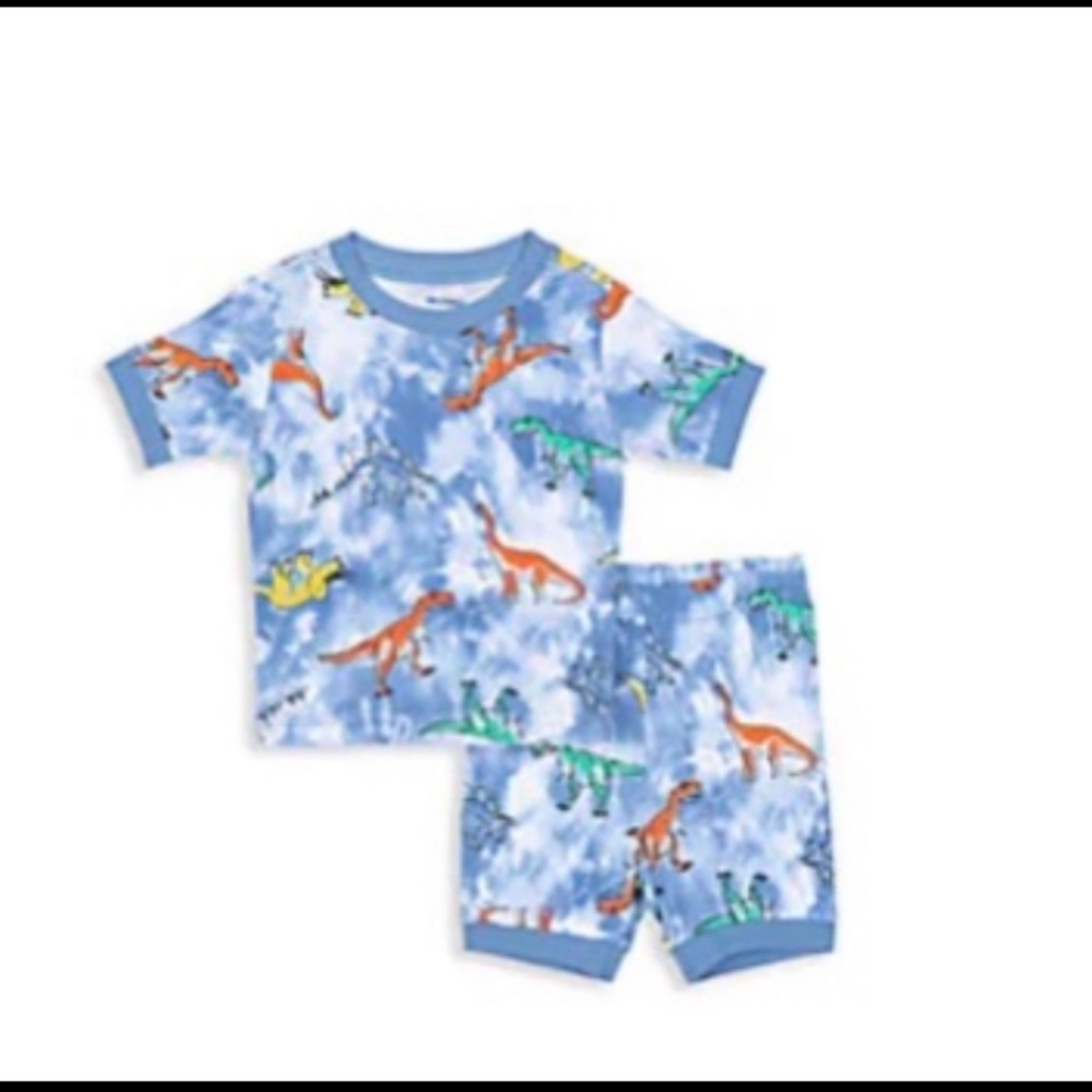 NWT Cotton PJs  Petit Lem Tye Dye Dino 2Piece T shirt &Short Set